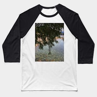 Stone sea surface in pristine clear water under a fir tree Baseball T-Shirt